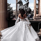 MODERN SWEETHEART SLEEVELESS WEDDING DRESS WHITE 3D FLORAL LACE BRIDAL GOWN,DS0373