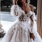 MODERN SWEETHEART SLEEVELESS WEDDING DRESS WHITE 3D FLORAL LACE BRIDAL GOWN,DS0373
