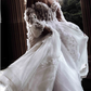 Off The Shoulder Long Sleeves Boho Wedding Dress Beach Lace Wedding Gowns,DS4628