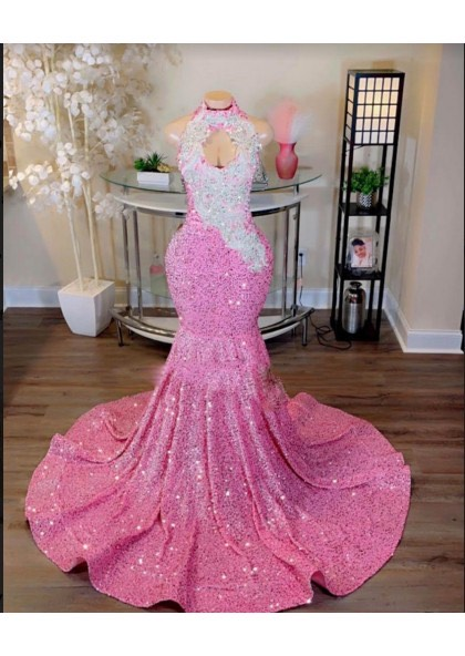 Customized Sequins Mermaid Prom Dress Long Evening Dress,DS5153