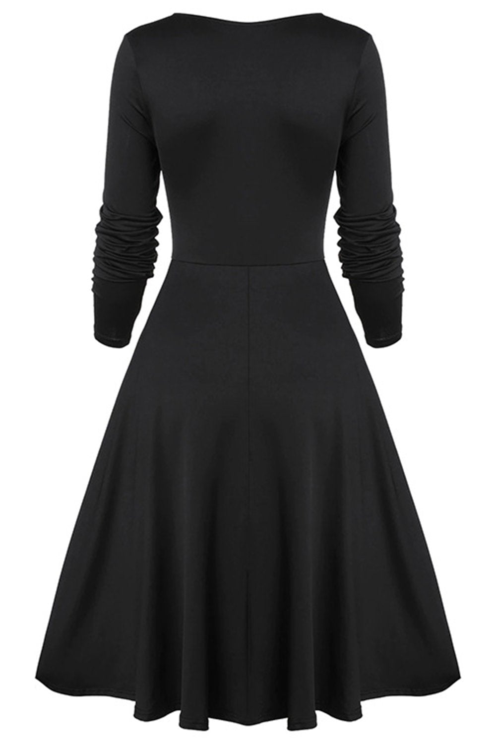 Black and Burgundy Vintage Halloween Dress,DS1544