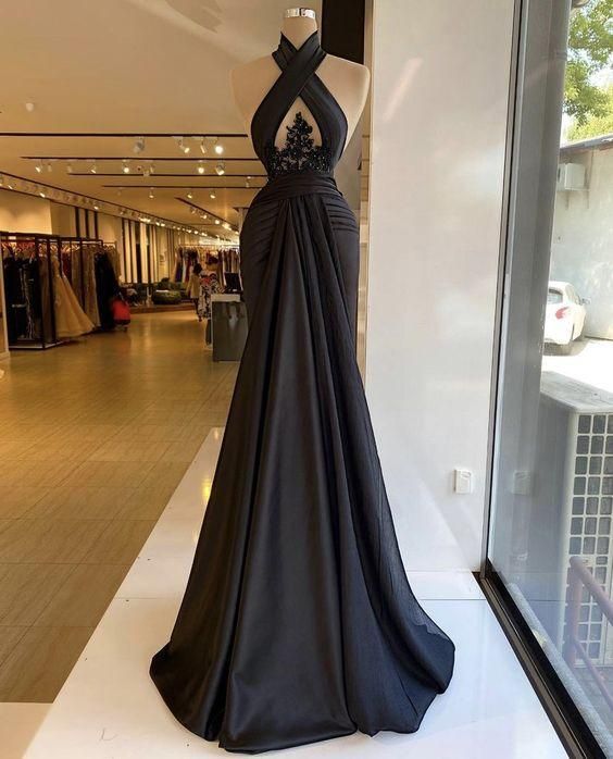 Black new arrive evening gown Long Prom Dress,DS5040