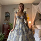Beautiful Floral Print Chiffon Long Prom Dresses Evening Dress,DS4103