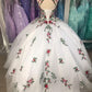 Fabulous White 3D Flowers Ball Gown Quinceanera Dresses Vestidos,DS4479