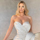 Amazing Sweetheart Mermaid Prom Dress High Split Long With Beads,F04845