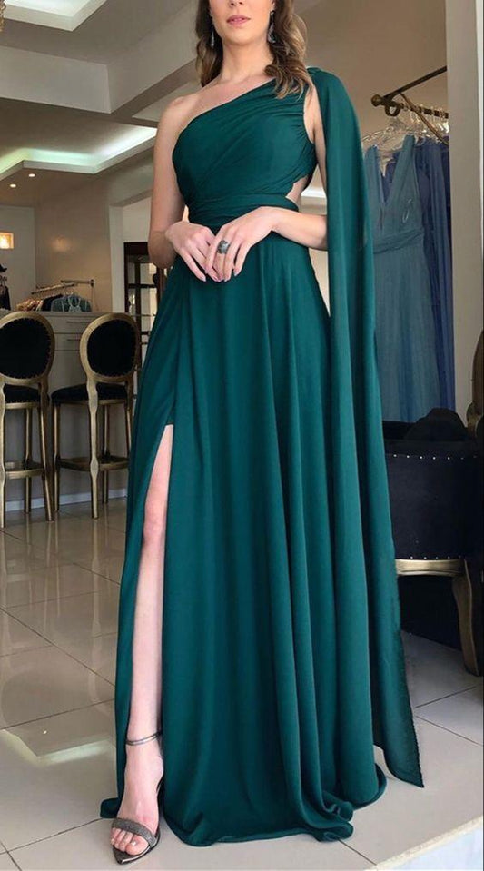 Emerald green bridesmaid dresses chiffon Prom Dress Formal Evening Dress ,DS4131