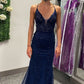 royal blue mermaid backless prom dress,modest evening dresses,DS4521