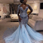 Sheer illusion long sleeve wedding gown with bling,DS4608
