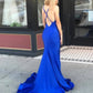 Royal Blue Mermaid Backless Prom Dress,Prom Dresses Long,DS0772