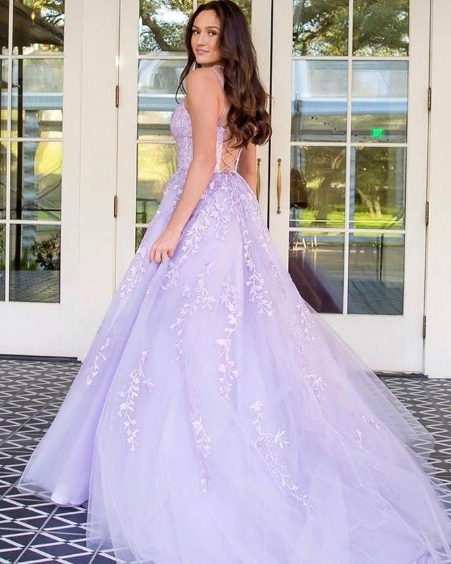 Tulle Long Prom Dress with Appliques and Beading,Popular Evening Dress,Fashion Winter Formal Dress,DS0691