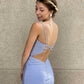 Elegant Backless Lavender Beaded Long Prom Gown with Slit,DS0604