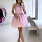short A line cute homecoming dress party dress,DS0359