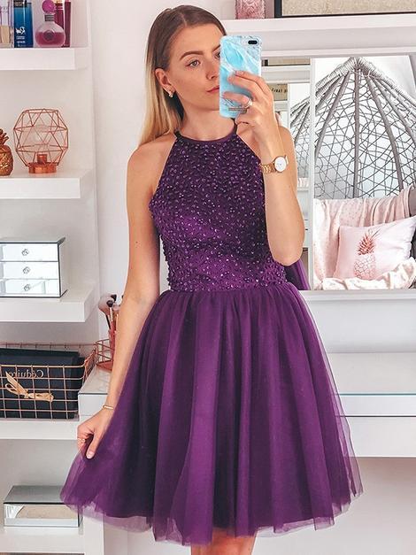 Short Lace Prom Dress, Homecoming Dress, Evening Dress, Dance Dresses, School Party Gown,DS0351