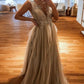 Ruffles Prom Dresses Lace Appliques Tulle Floor Length,DS0406