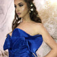 Sweetheart A-line Prom Dresses Long With Pockets Royal Blue Satin Evening Dress,DS0309