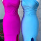 One Shoulder Side Slit Mermaid Long Prom Dress,DS0306
