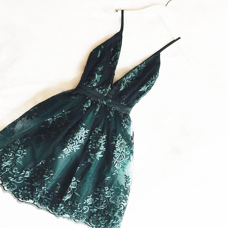 Dark Green Homecoming Dress, Short Hoco Dress,DS0805