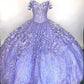 Floral Quinceanera Dresses With Warp Off Shoulder Puffy Skirt Lace Embroidery Princess Sweety 16s Girls , Ball Gown,DS4346