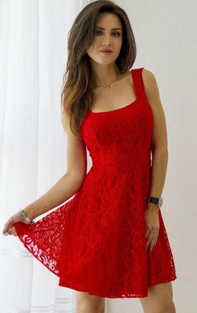 Red Homecoming Dress,Lace Homecoming Dresses,Short Homecoming Dresses,Cheap Cocktail Dresses,Short Prom Dress,Graduation Dresses,DS3627