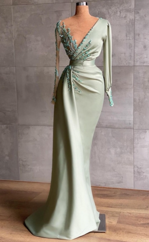 Sexy evening dresses with sleeves Prom Dresses,DS4632